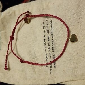 Pura vida heart charm bracelet